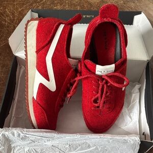 Rag & Bone Vibrant Red Lace-Up Sneakers